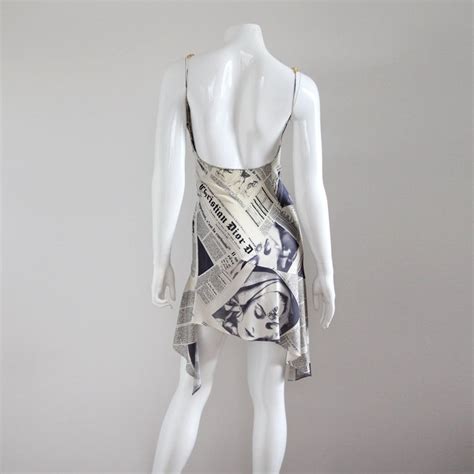 christian dior newsprint dress buy